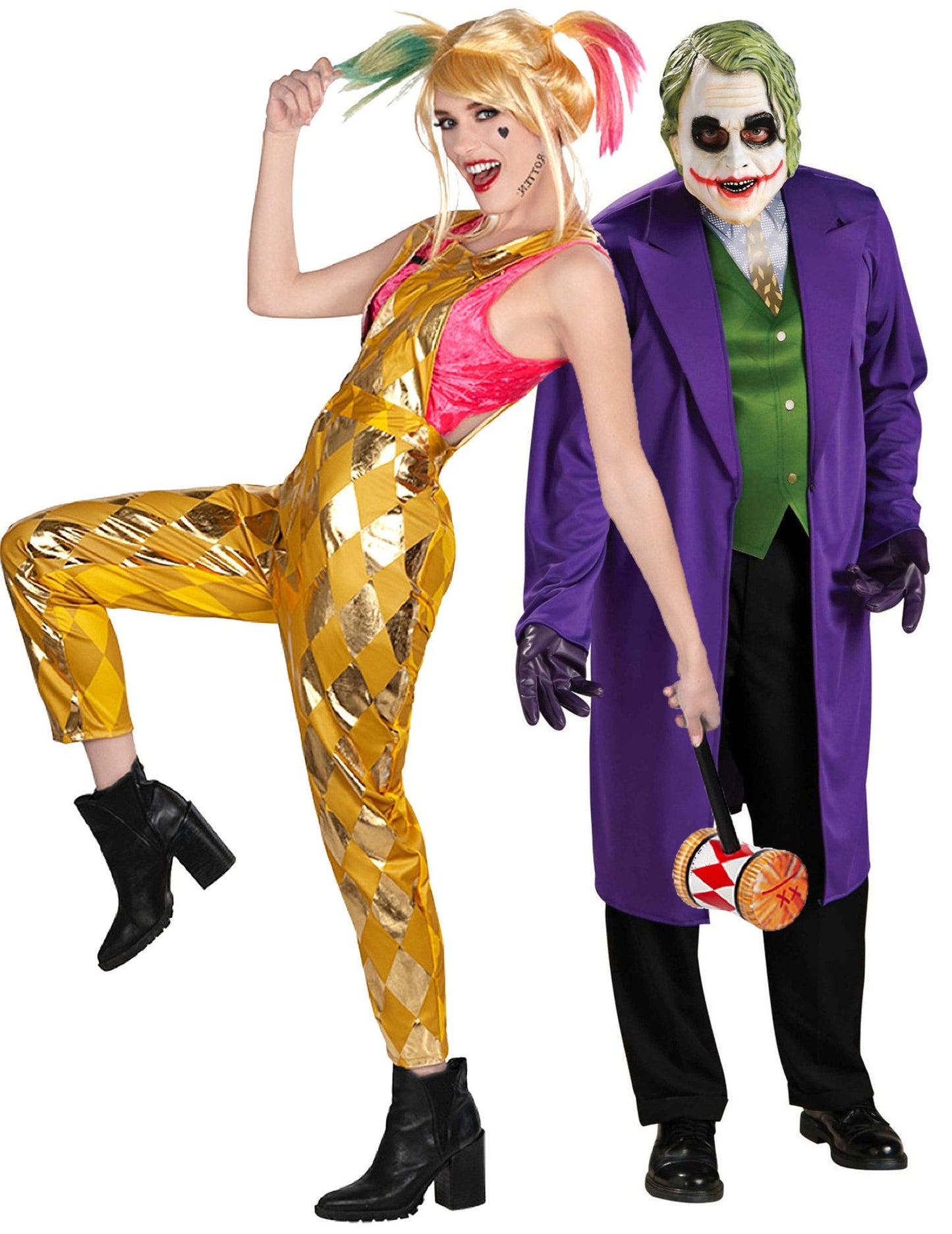 Harley Quinn Birds of Prey™ ja Joker The Dark Knight™ naamiaisasu Halloween aikuiset