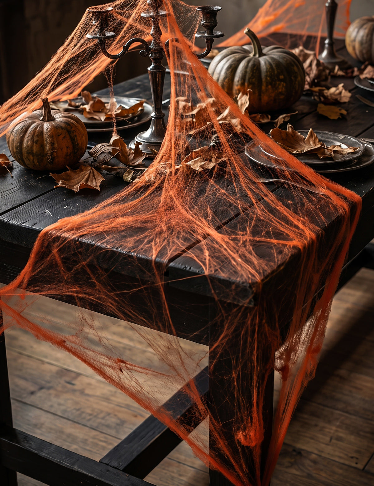 Oranssi hämähäkinseitti hämähäkeillä 20 g Halloween