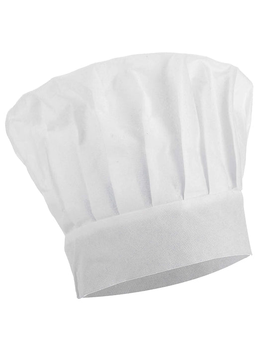 Vue de profil de la toque de cuisinier