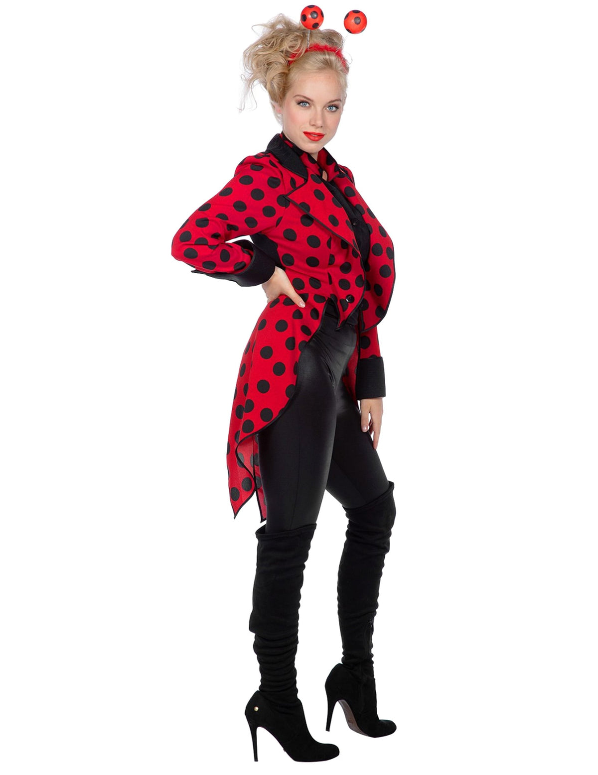 Vue de profil de la veste queue de pie coccinelle