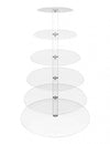 Présentoir à gâteaux à étages rond transparent
