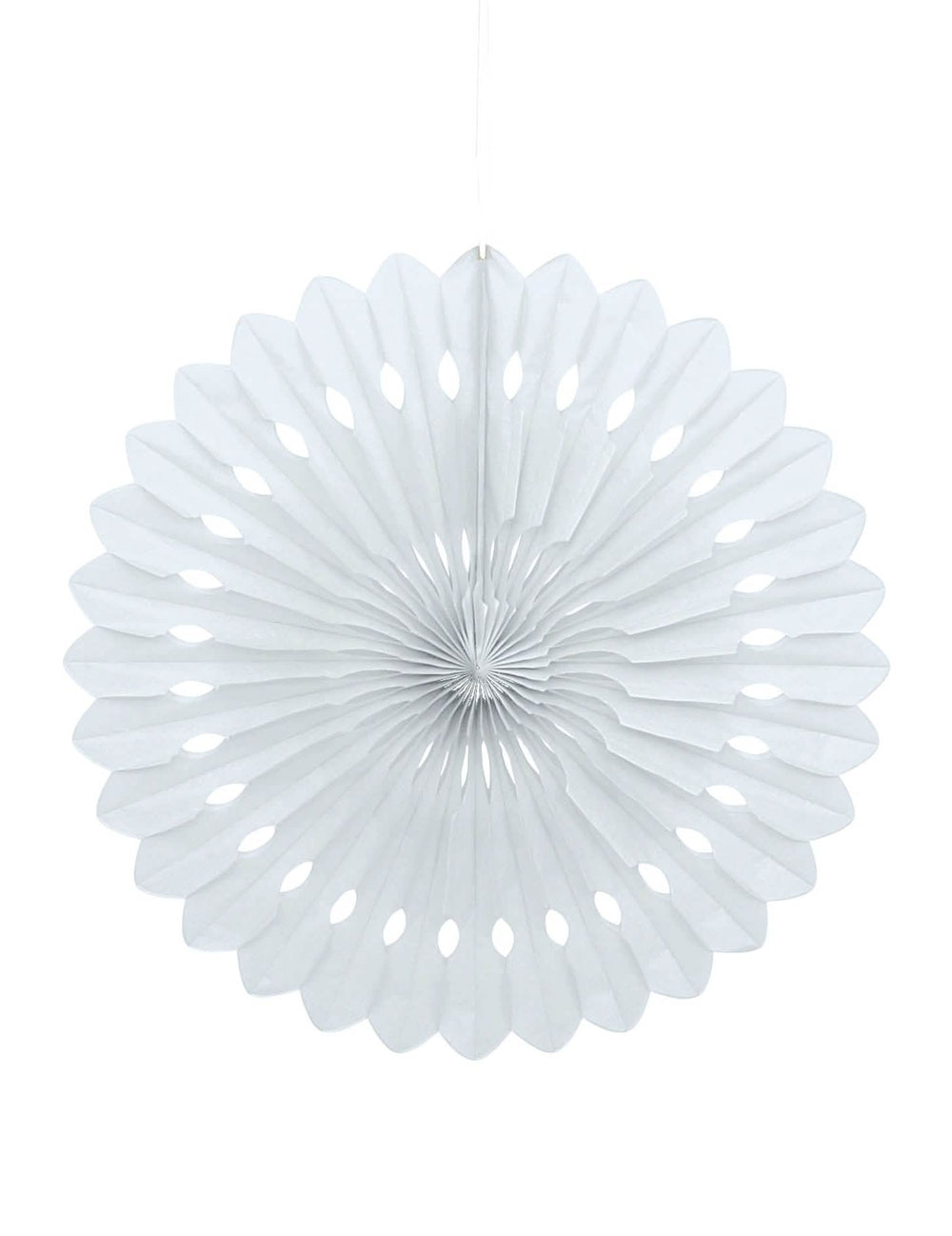 Rosace en papier pour décoration blanche alvéolée