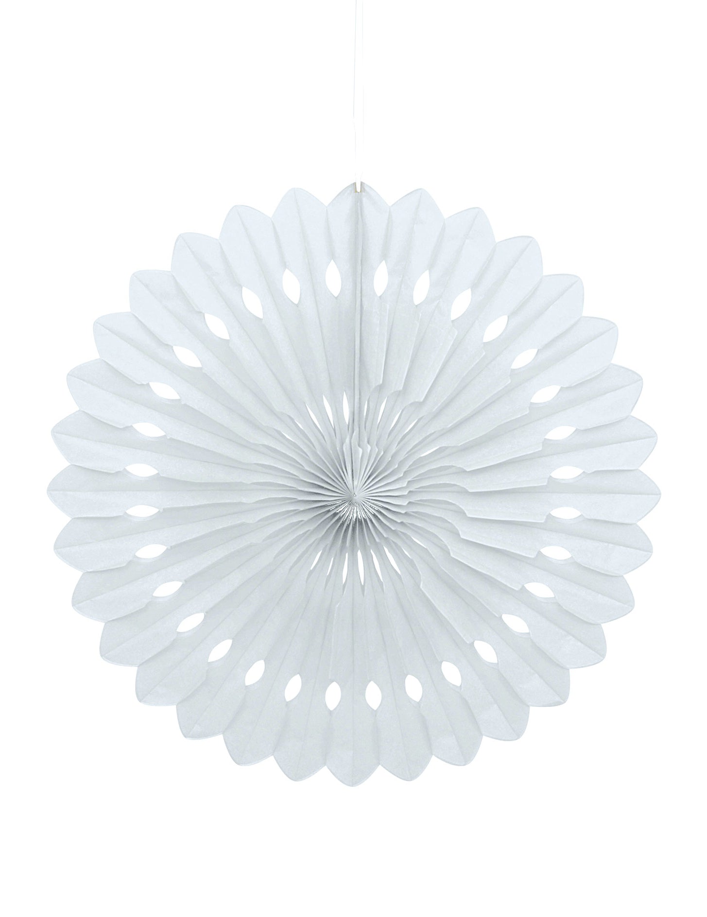 Rosace en papier pour décoration blanche alvéolée