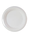 Assiettes en fibre de canne compostables pour fête blanches