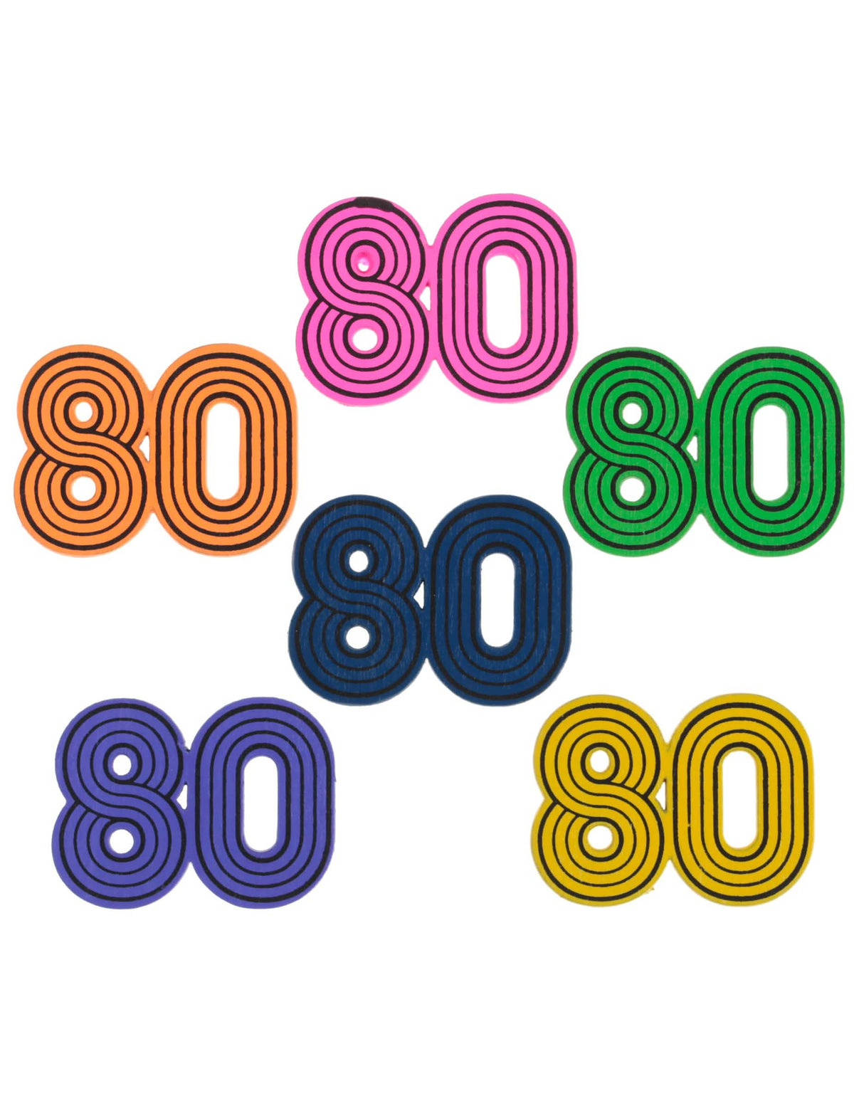 puiset pöytäkonfetit 80-luvulta moniväriset neon