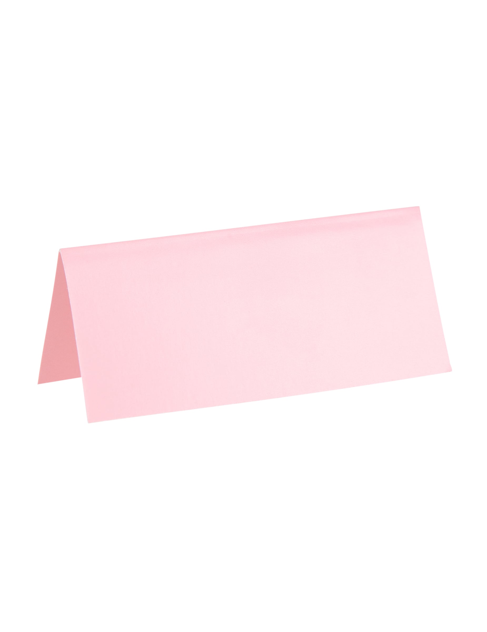 Marque-place rectangle pour fête rose clair en carton