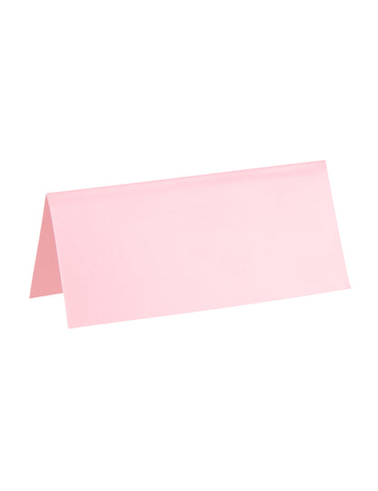 Marque-place rectangle pour fête rose clair en carton