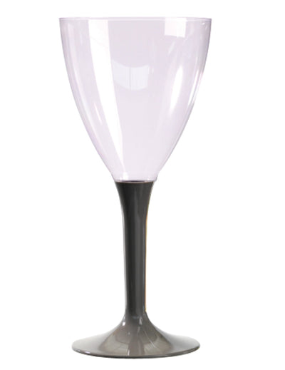 Verre à vin pour fête transparent avec pied taupe