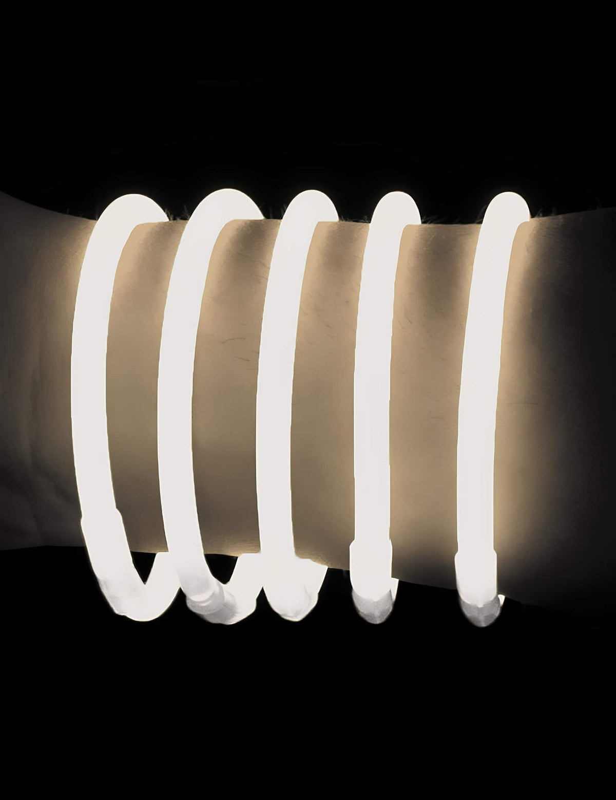 100 bracelets phosphorescents pour fête blancs