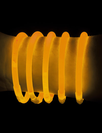 Lot de 100 bracelets phosphorescents pour fête orange