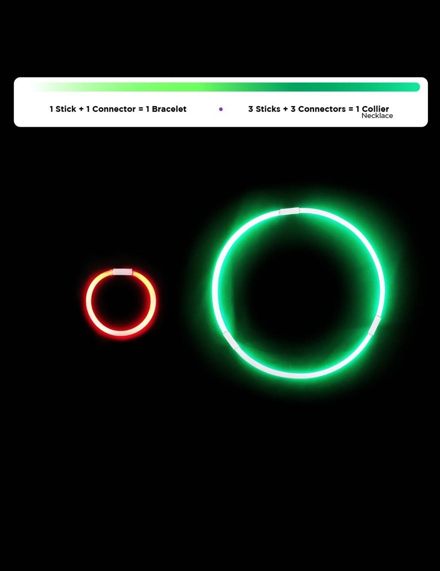 100kpl neon rannekoruja