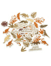 Confettis Dinosaures Joyeux Anniversaire pour enfant orange marron et dorés
