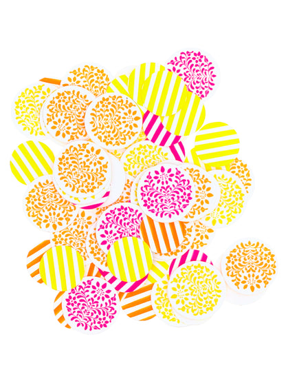 100 paperista valmistettua Pink Limonade -konfettia 2,5 cm