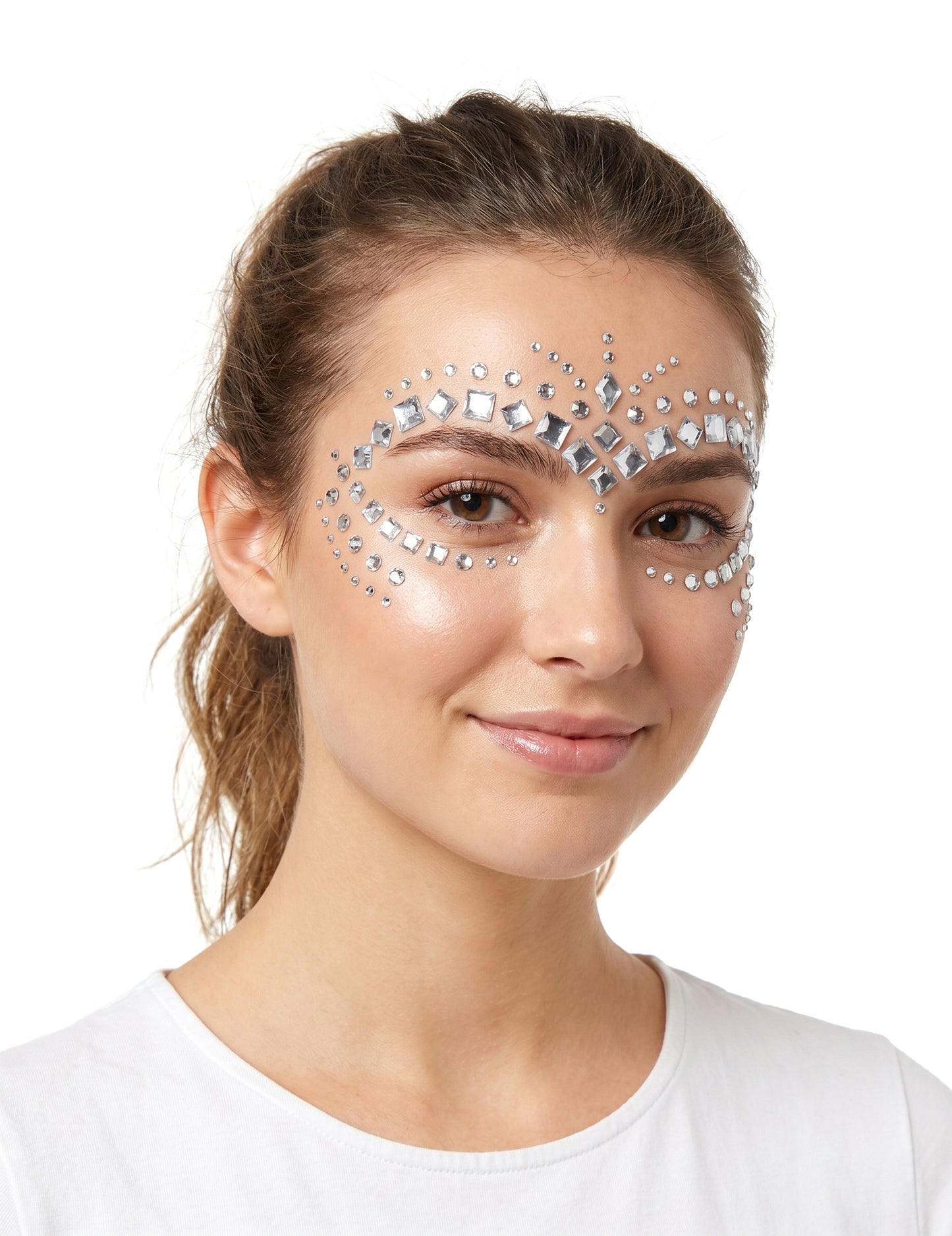 100 Perles pour visages argentées