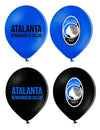 12 Atalanta™-lateksipalloa, sinisiä ja mustia, 30 cm