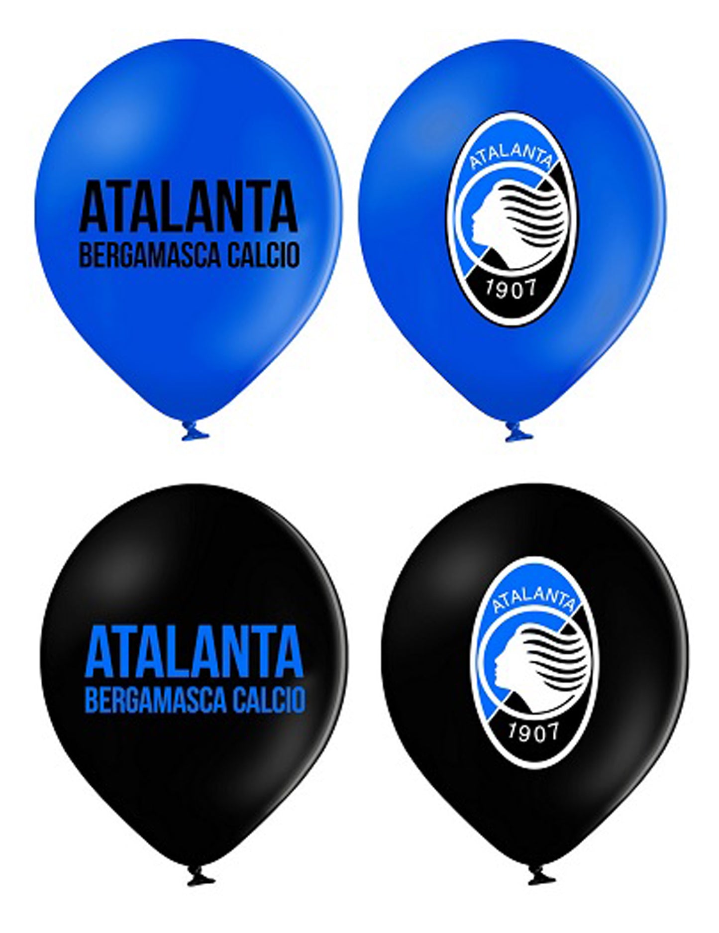 12 Atalanta™-lateksipalloa, sinisiä ja mustia, 30 cm