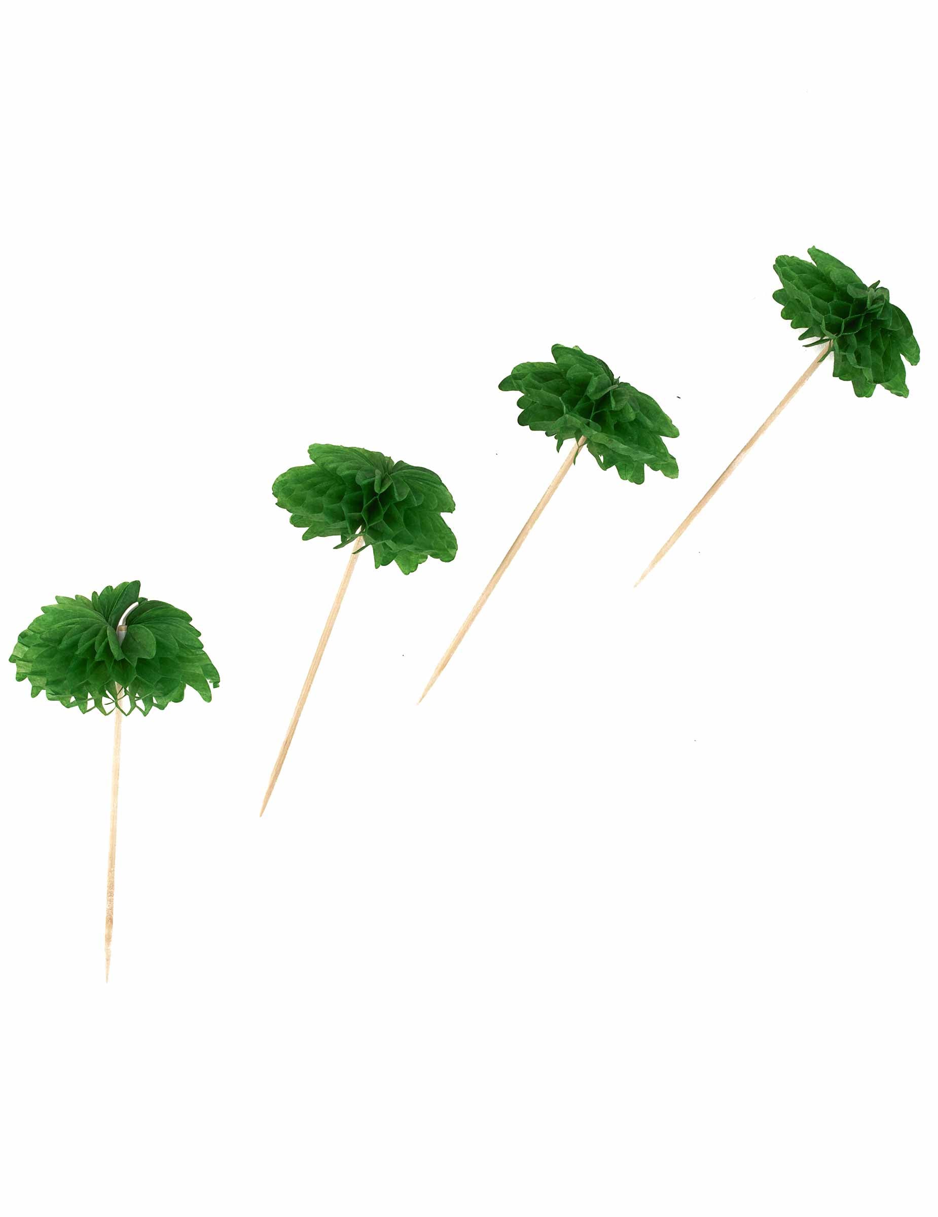 Piques à cocktail hawaïens pour fête verts