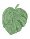 12 vihreää monstera-lehden muotoista paperilautasliinaa 29,1 x 36 cm