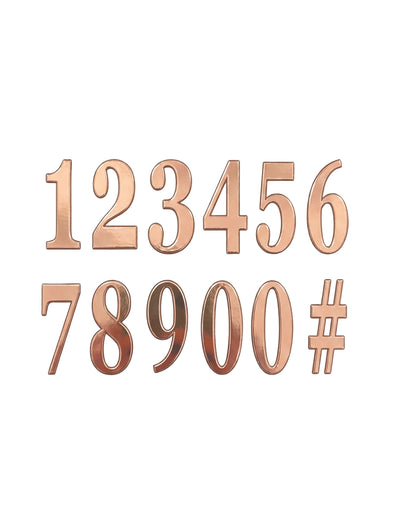 Chiffres adhésifs décoration pour fête rose gold