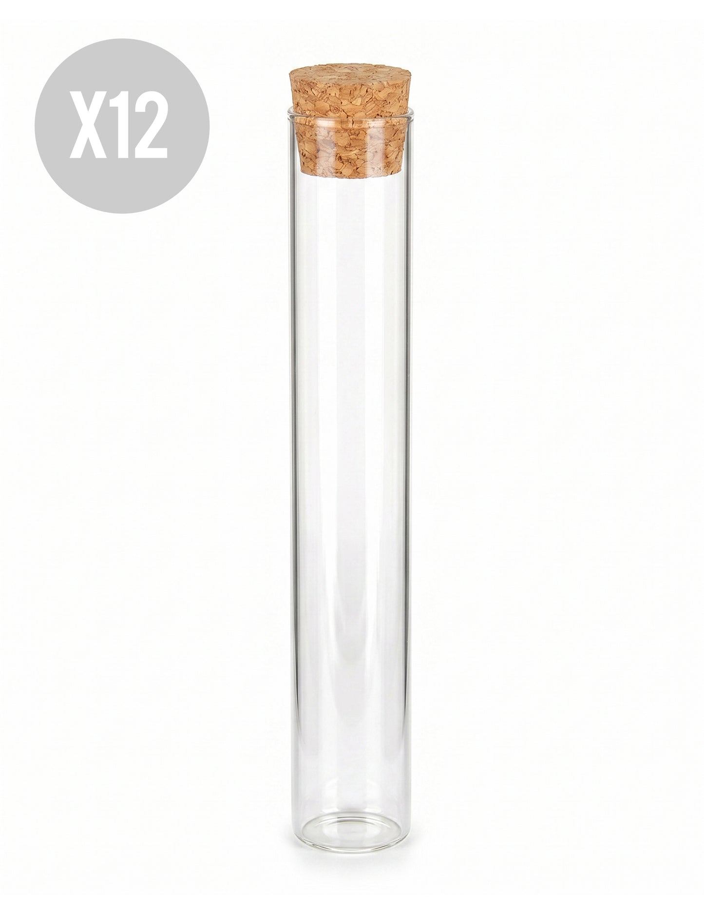 12 lasista koeputkea 15 cm