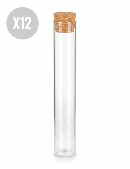 12 lasista koeputkea 15 cm