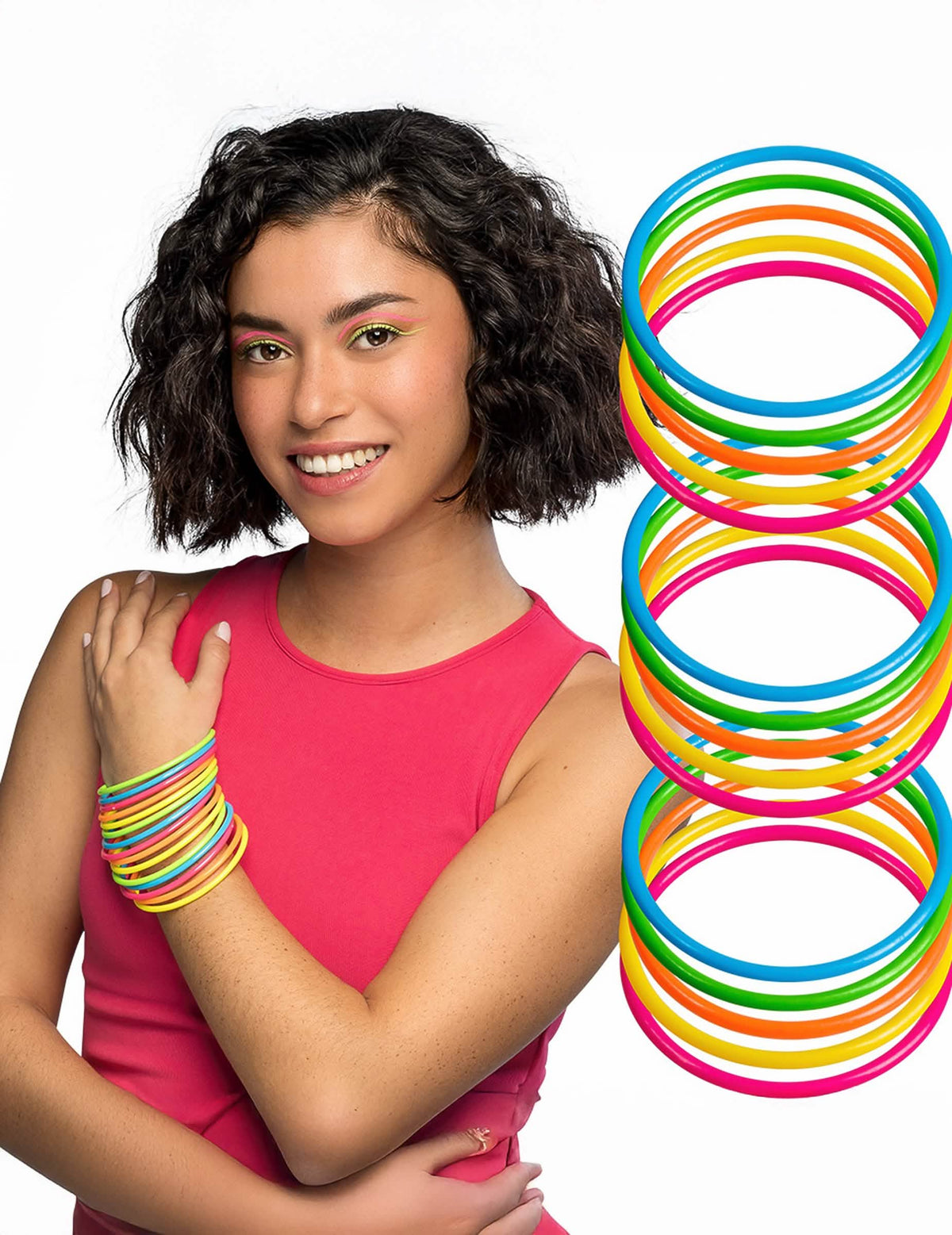 15 Monivärisiä uv ja neoni -rannekoruja naiset neon