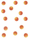 Confettis de table ballons de basket orange en papier