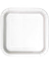 Assiettes carrées en carton jetables blanches