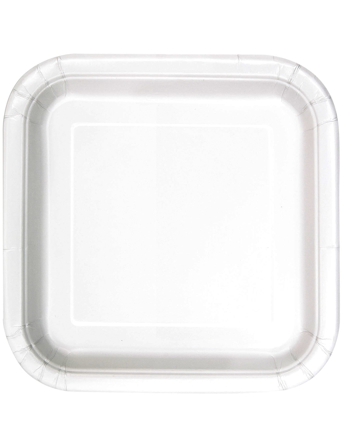 Assiettes carrées en carton jetables blanches