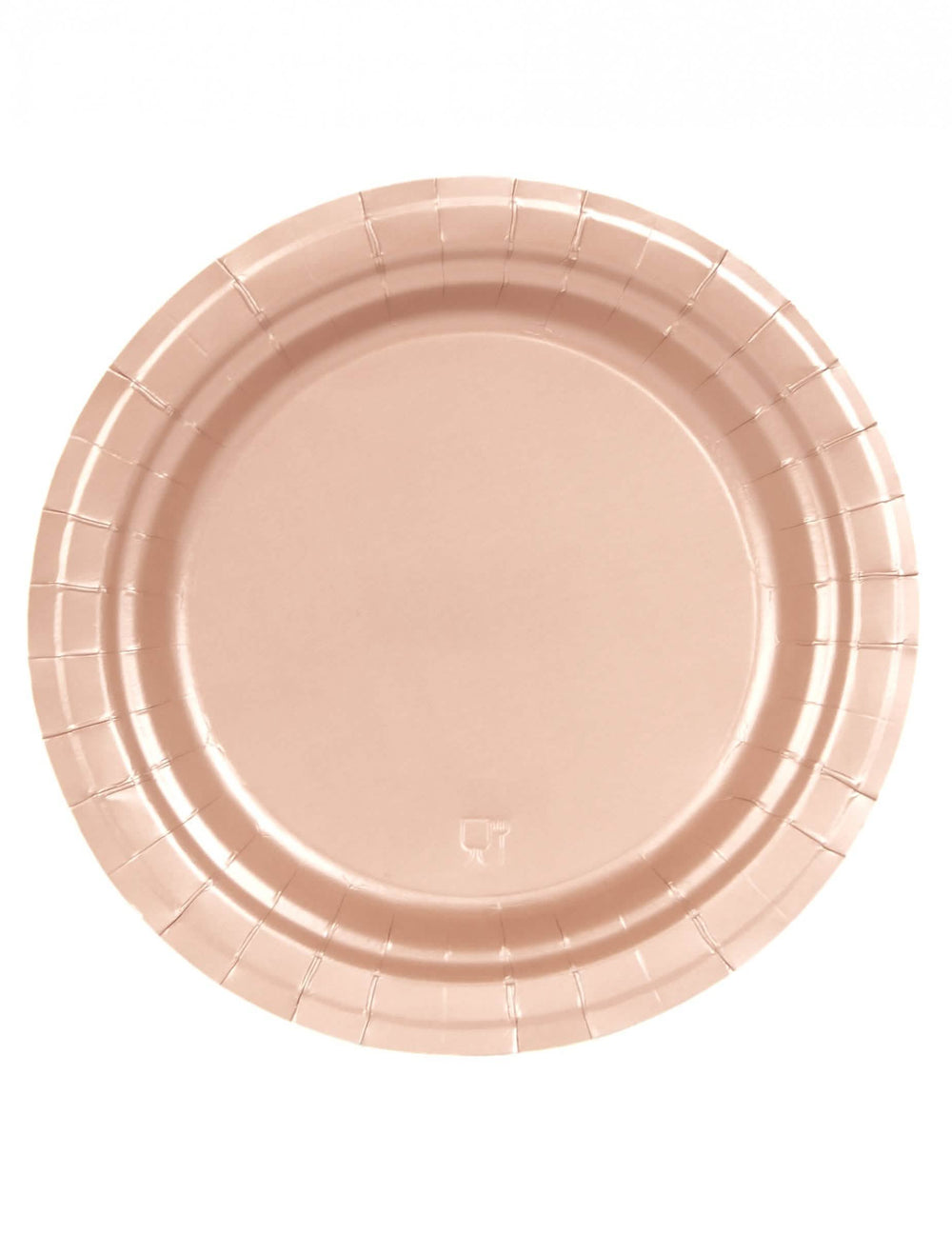 Assiettes en carton rose gold pour fête rose gold métallisé
