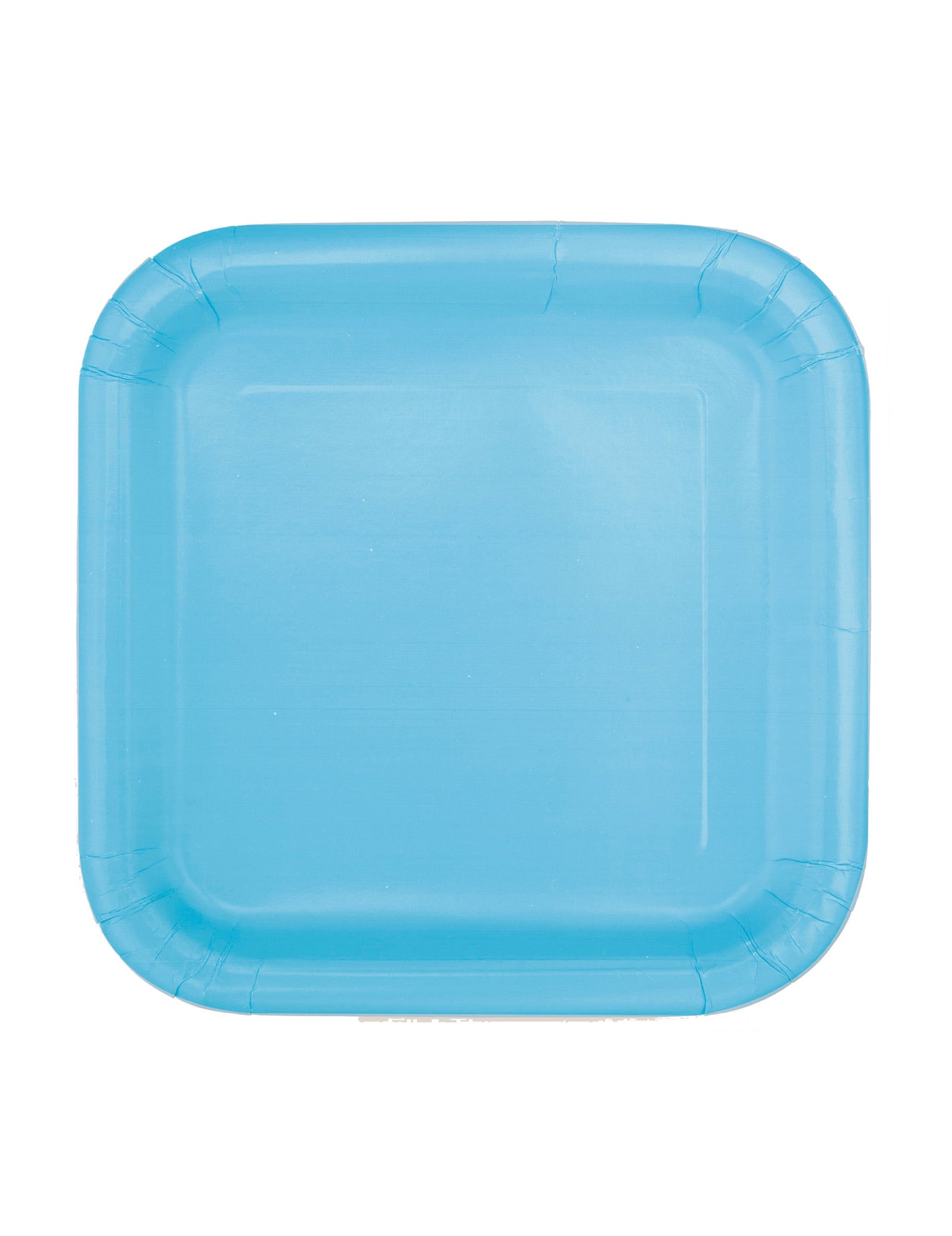 Assiettes carrées en carton pour dessert bleu pastel