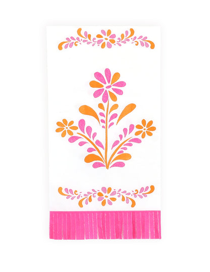16 paperilautasliinaa, joissa on hapsut, Pink Limonade, 20 x 40 cm