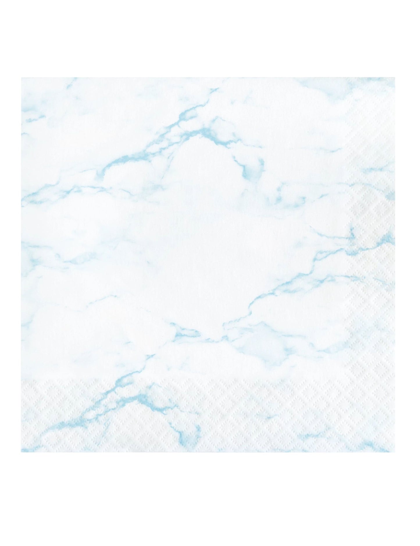 Serviettes en papier marbré pour table chic bleu