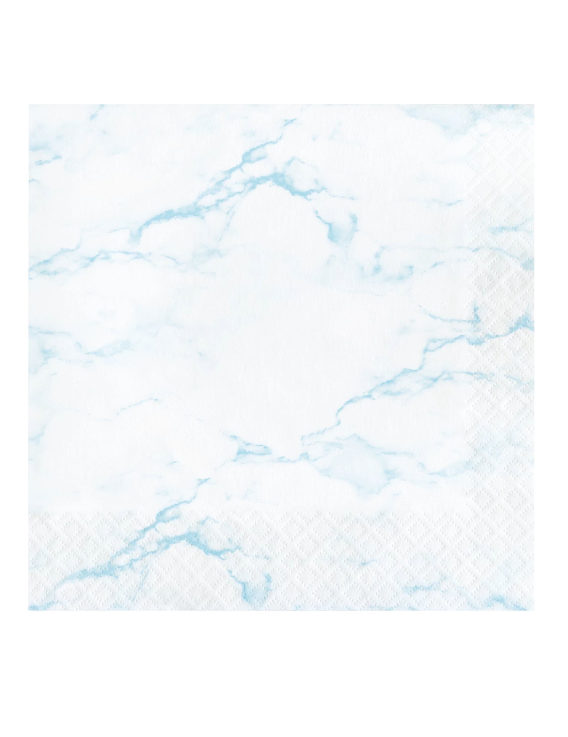Serviettes en papier marbré pour table chic bleu