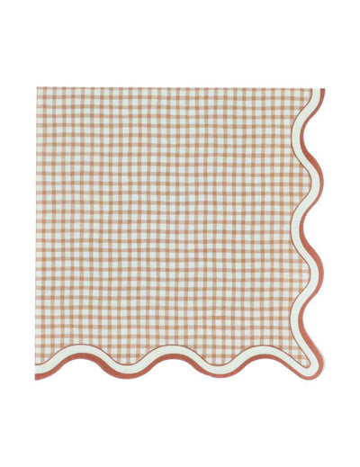 16 kpl Cottage Living Vichy-paperiservettejä 33 x 33 cm