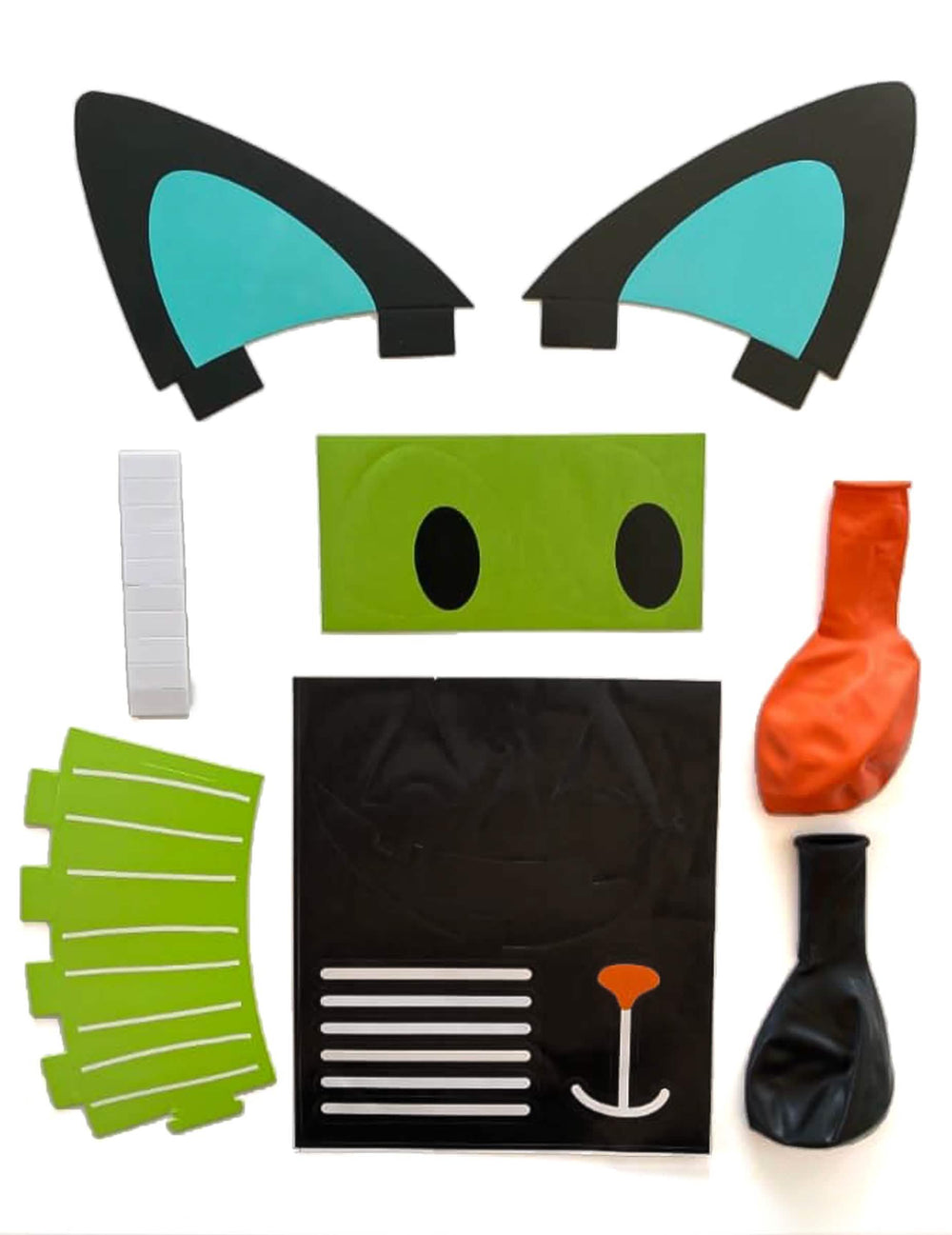 Asusteiden ja tarrojen tiedot DIY halloween Friends -ilmapalloista