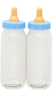 Biberons en plastique pour dragées pour garçon bleu