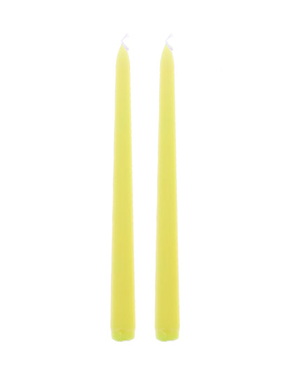2 kynttiläkynttilää keltaista 25 cm