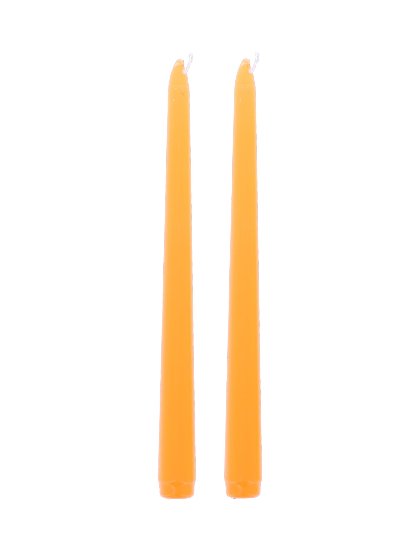 2 oranssia kynttilää 25 cm