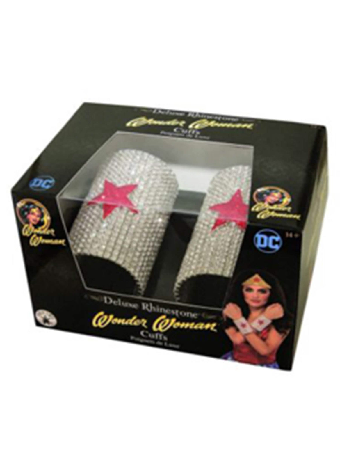 Wonder Woman deluxe-strassirannekkeet naisille hopeanvärisinä punainen tähti