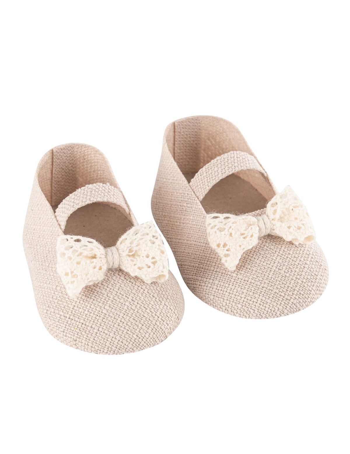 Contenants en forme de ballerine pour bébé crème effet lin