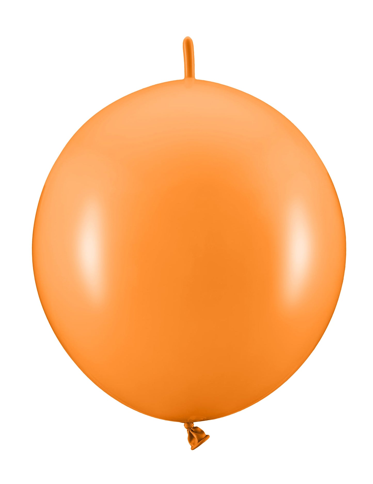 Gros plan sur un ballon des ballons à relier pour décoration orange