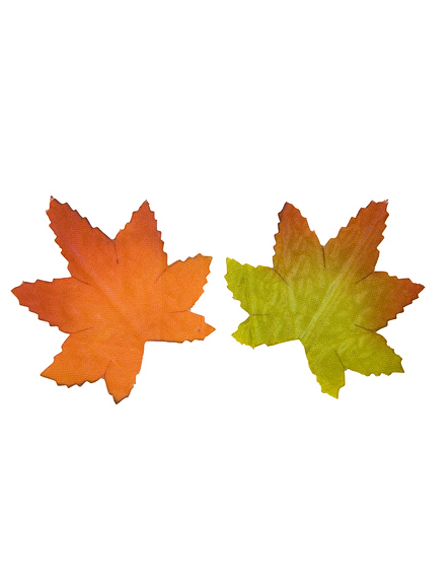 Feuilles d'automne pour décoration jaunes vertes et oranges