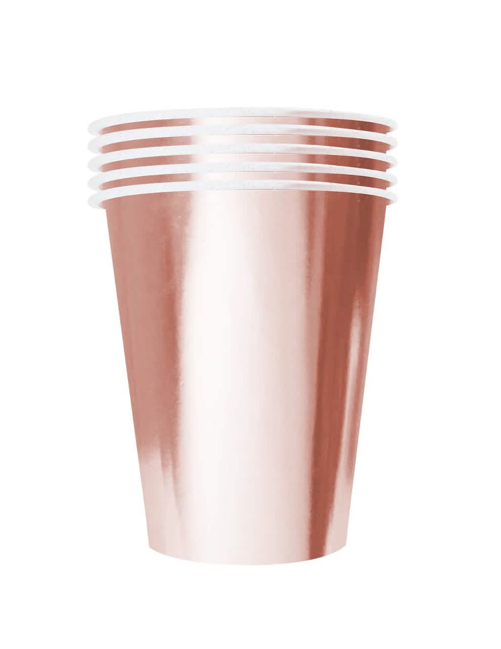 Gobelets américains carton recyclable pour fête rose gold