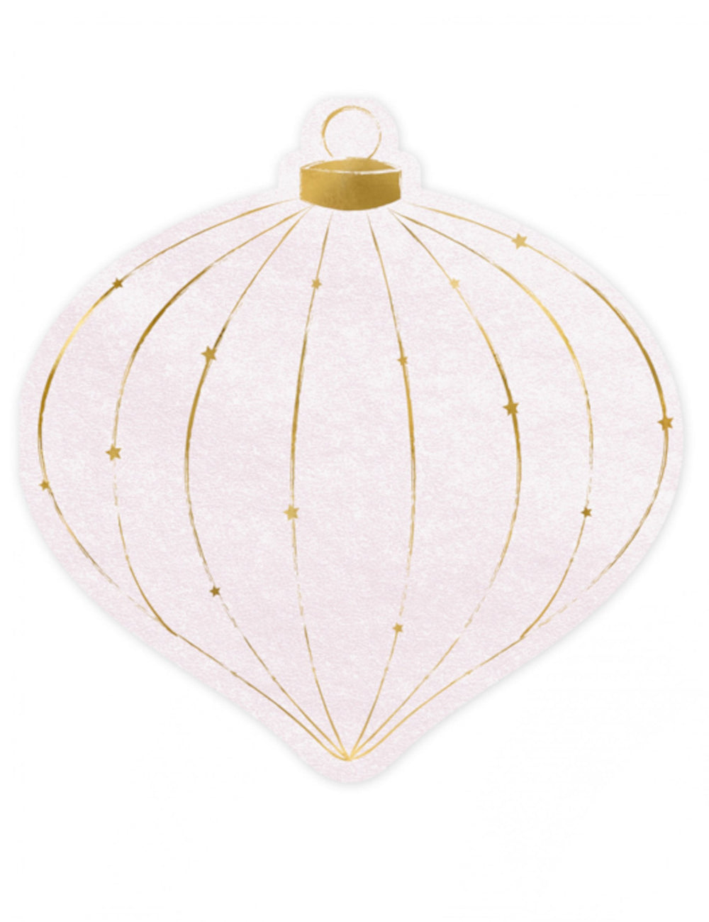 Serviettes boules de Noël rose poudré et doré