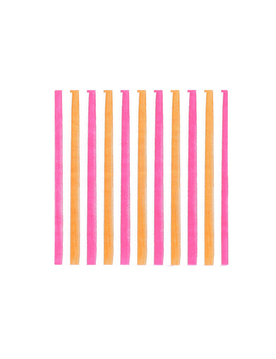 20 pientä paperista cocktail-servettiä Pink Limonade 24 x 24 cm