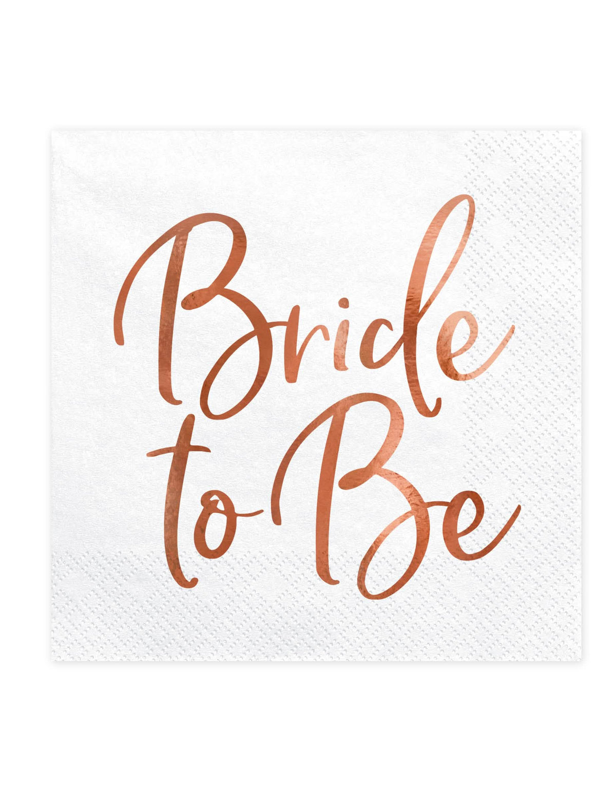 Vue d'ensemble de la décoration de table des serviettes en papier Bride to be