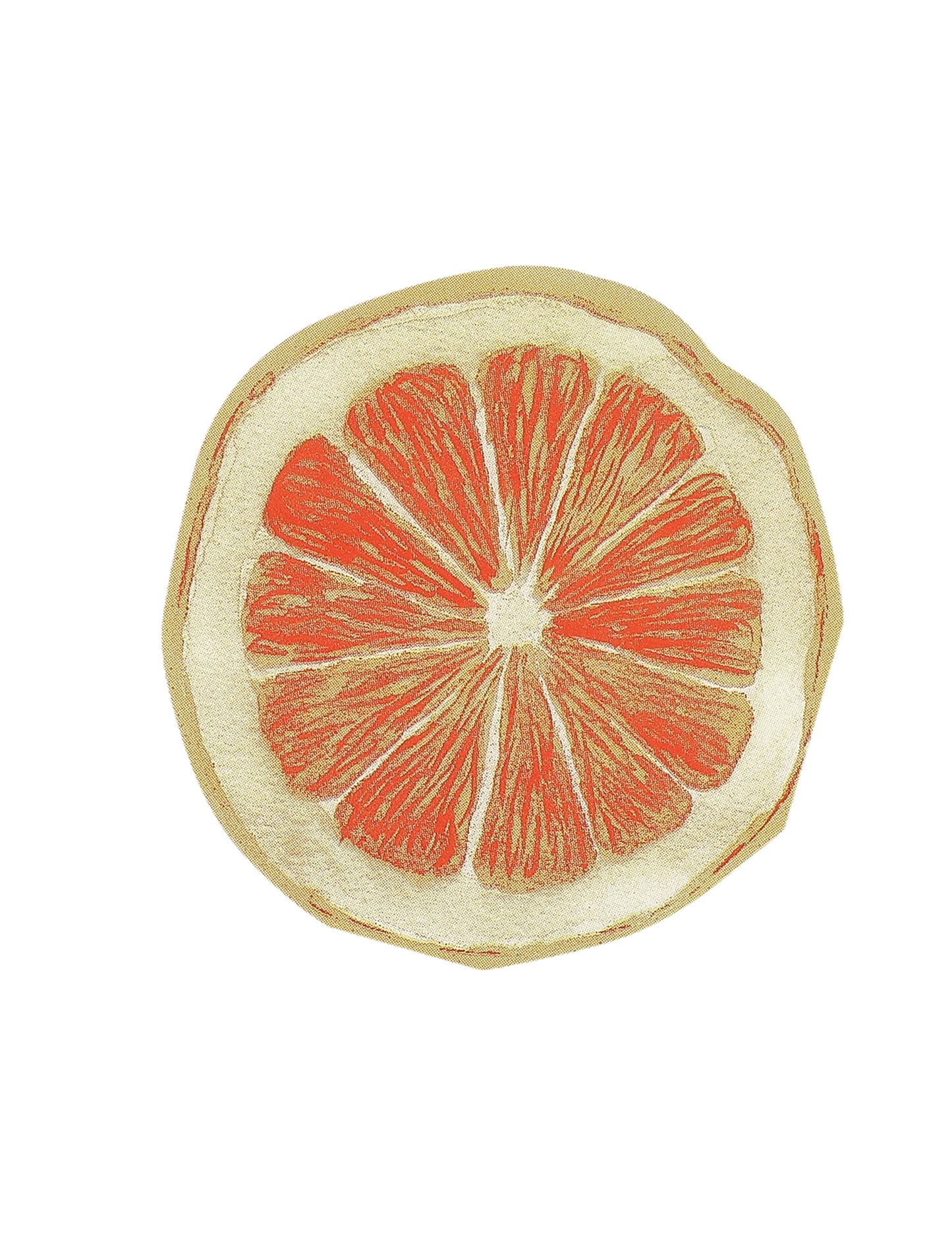 Serviettes cocktail agrume pour fête orange en forme de tranche