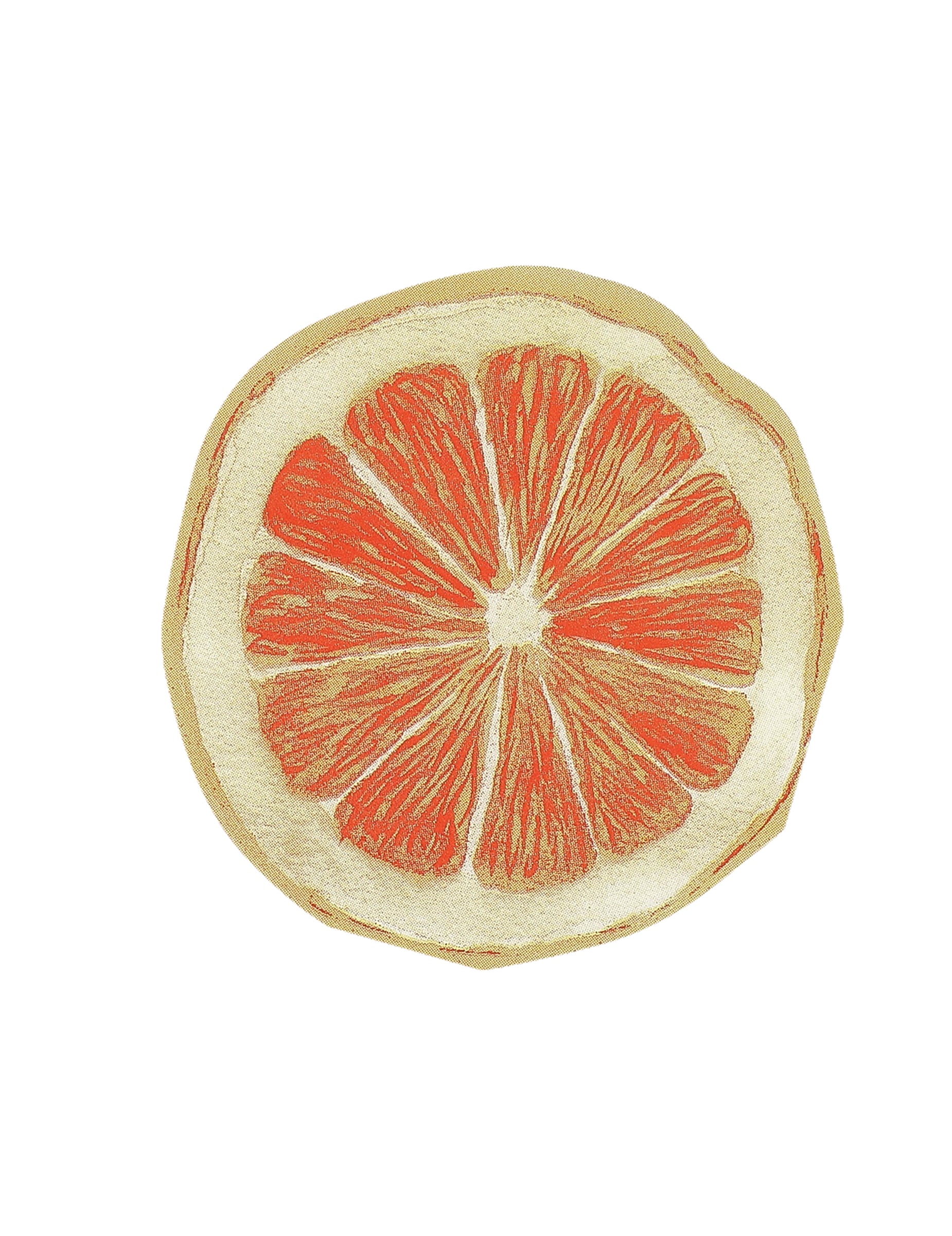 Serviettes cocktail agrume pour fête orange en forme de tranche
