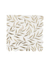 Serviettes cocktail en papier à motif feuillage festonné blanc et or
